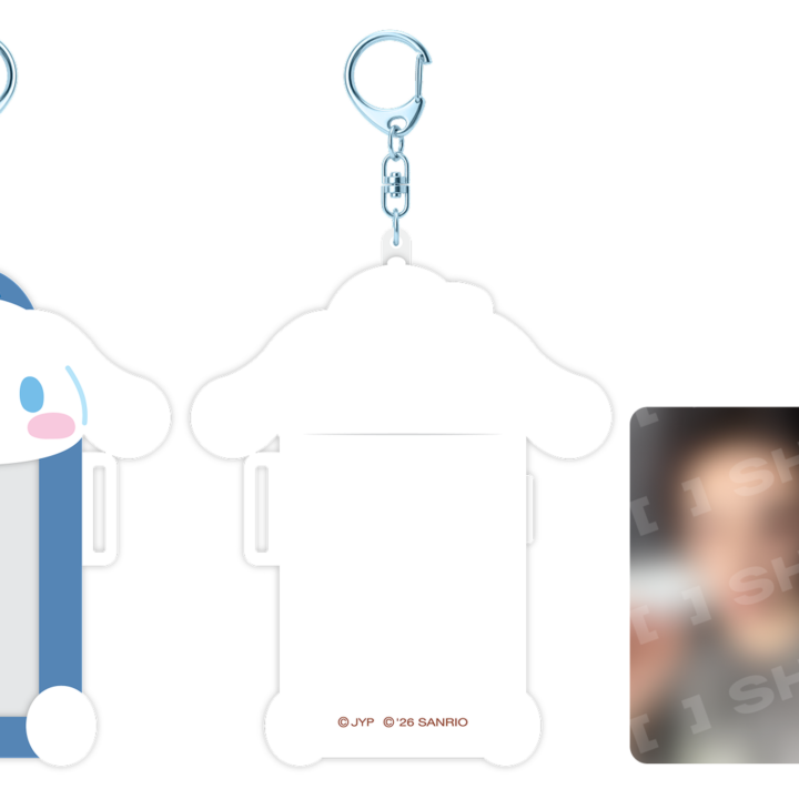 Stray Kids SKZOO x Sanrio Connecting Photocard Holder Cinnamoroll official front back and included photocard view