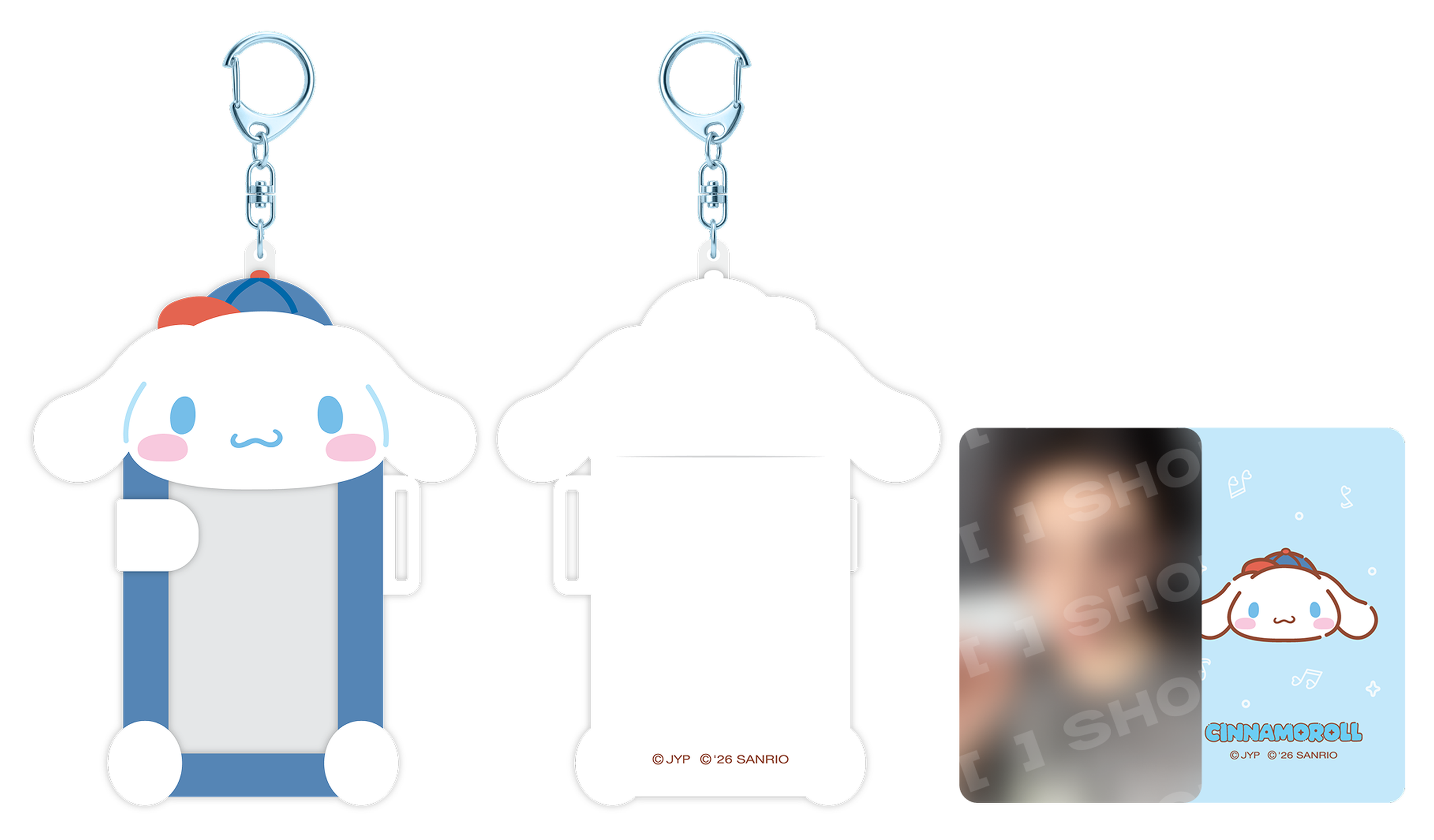 Stray Kids SKZOO x Sanrio Connecting Photocard Holder Cinnamoroll official front back and included photocard view
