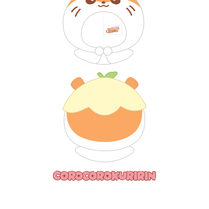 Stray Kids SKZOO x Sanrio 10cm plush outfit Corocorokuririn official front and back product view