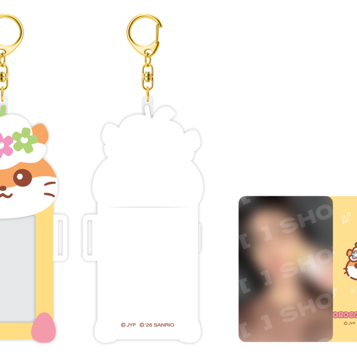 Stray Kids SKZOO x Sanrio Connecting Photocard Holder Corocorokuririn official front back and included photocard view