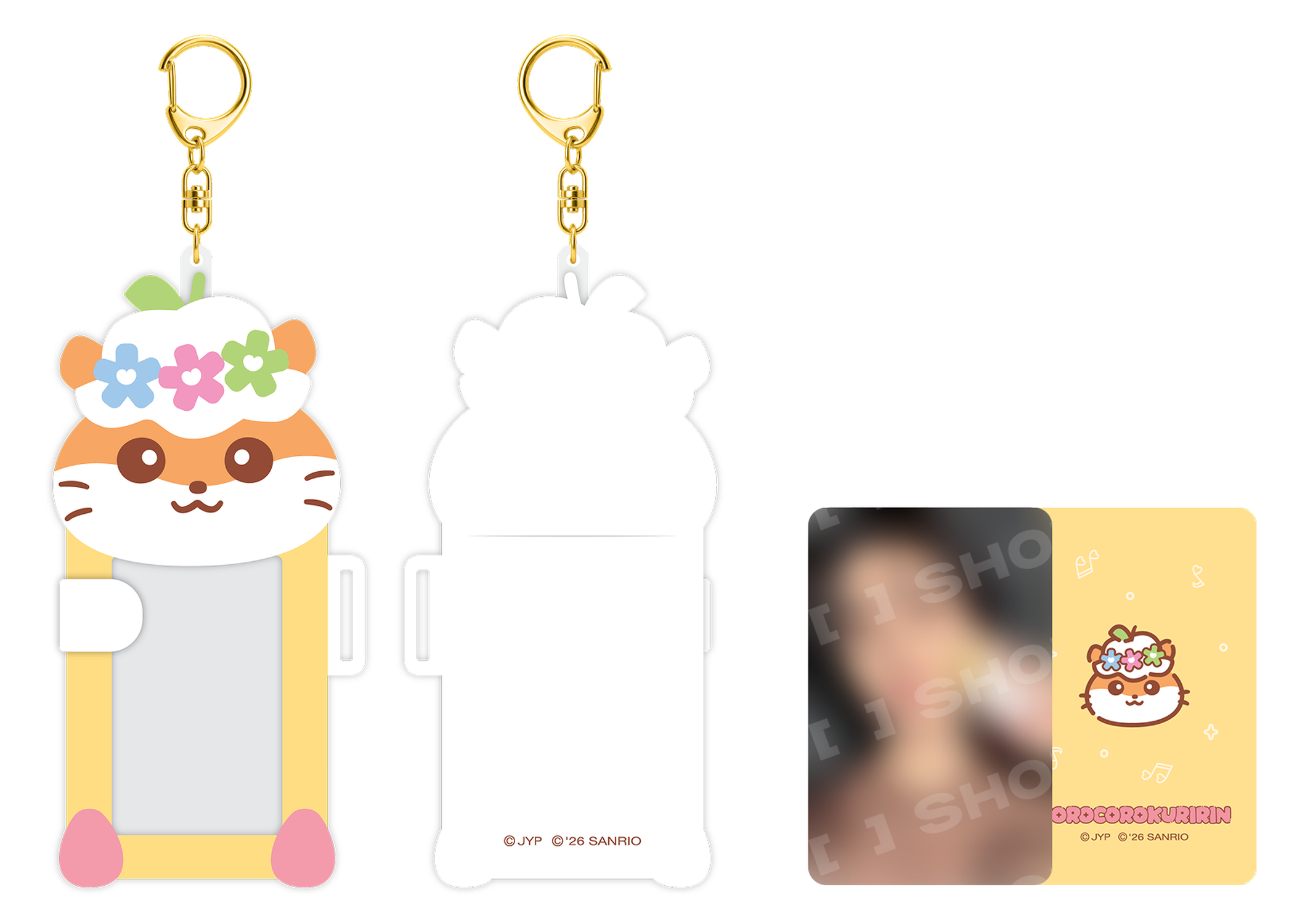 Stray Kids SKZOO x Sanrio Connecting Photocard Holder Corocorokuririn official front back and included photocard view