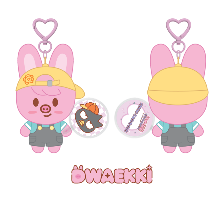 Stray Kids SKZOO x Sanrio 10cm Plush Mini Picket Dwaekki official front and back product view