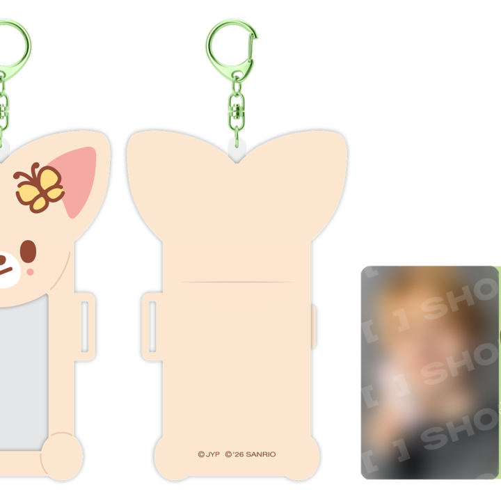 Stray Kids SKZOO x Sanrio Connecting Photocard Holder FoxI.Ny official front back and included photocard view