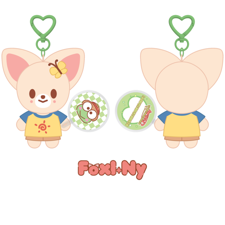 Stray Kids SKZOO x Sanrio 10cm Plush Mini Picket FoxI.Ny official front and back product view