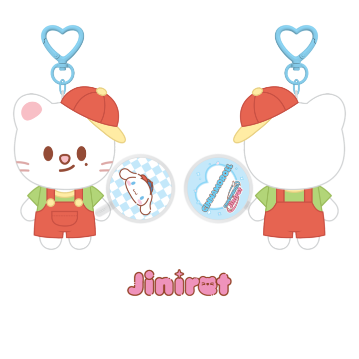 Stray Kids SKZOO x Sanrio 10cm Plush Mini Picket Jiniret official front and back product view