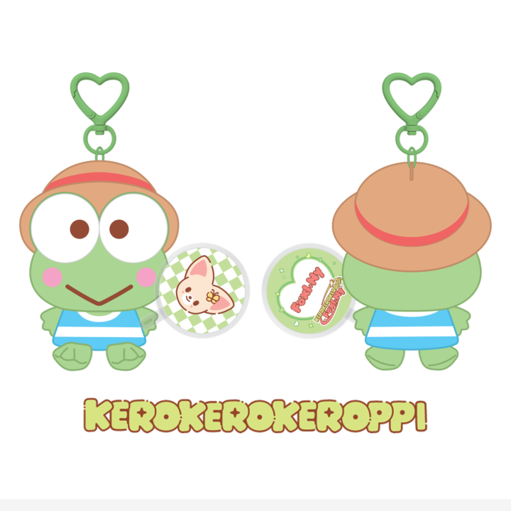 Stray Kids SKZOO x Sanrio 10cm Plush Mini Picket Kerokerokeroppi official front and back product view