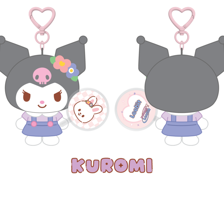Stray Kids SKZOO x Sanrio 10cm Plush Mini Picket Kuromi official front and back product view
