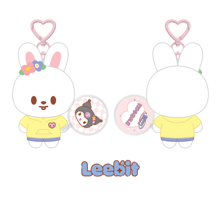 Stray Kids SKZOO x Sanrio 10cm Plush Mini Picket Leebit official front and back product view