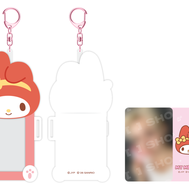 Stray Kids SKZOO x Sanrio Connecting Photocard Holder My Melody official front back and included photocard view