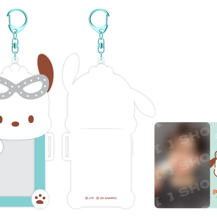 Stray Kids SKZOO x Sanrio Connecting Photocard Holder Pochacco official front back and included photocard view