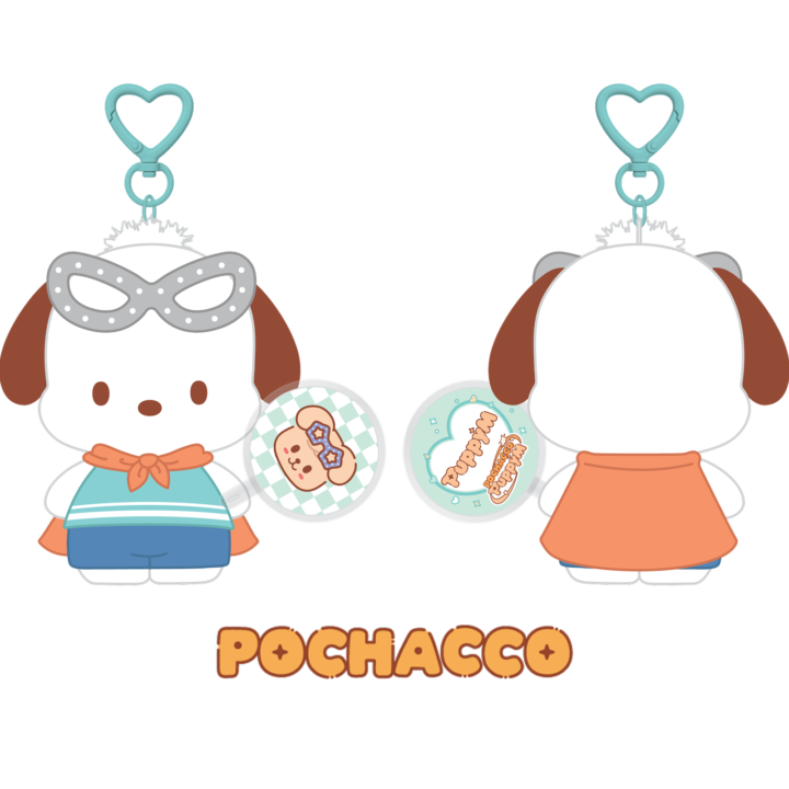 Stray Kids SKZOO x Sanrio 10cm Plush Mini Picket Pochacco official front and back product view