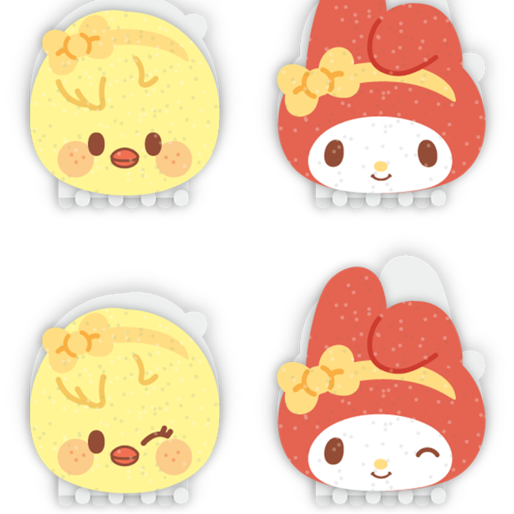 Stray Kids SKZOO x Sanrio Hair Pin My Melody and BbokAri official paired character product views