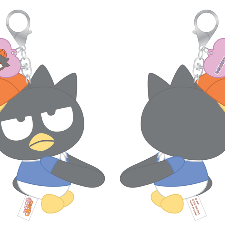 Stray Kids SKZOO x Sanrio Hug Plush Keyring Bad Badtz-Maru official front and back product views