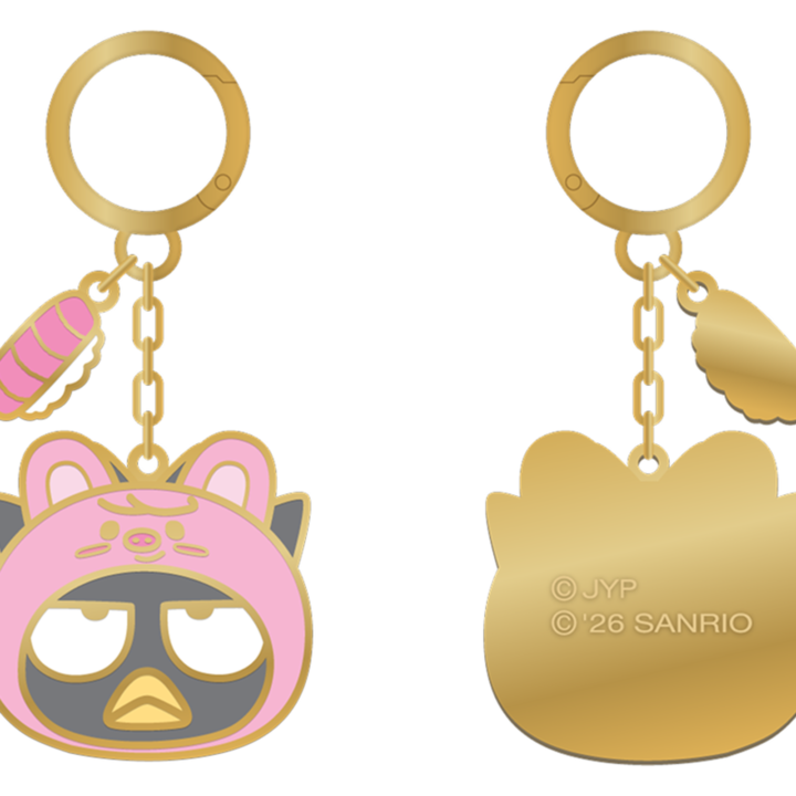 Stray Kids SKZOO x Sanrio Metal Keyring Bad Badtz-Maru official front and back product views