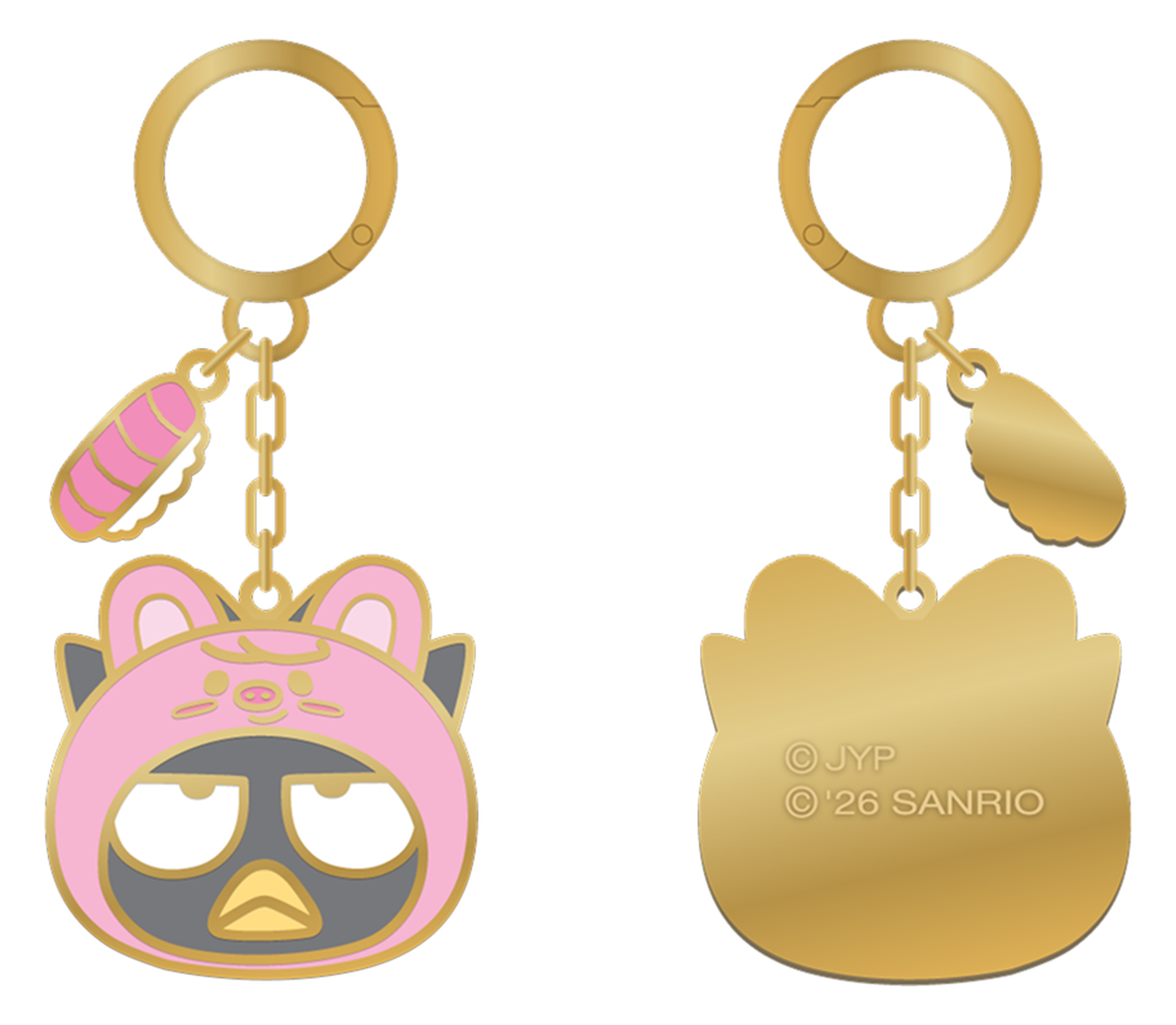 Stray Kids SKZOO x Sanrio Metal Keyring Bad Badtz-Maru official front and back product views