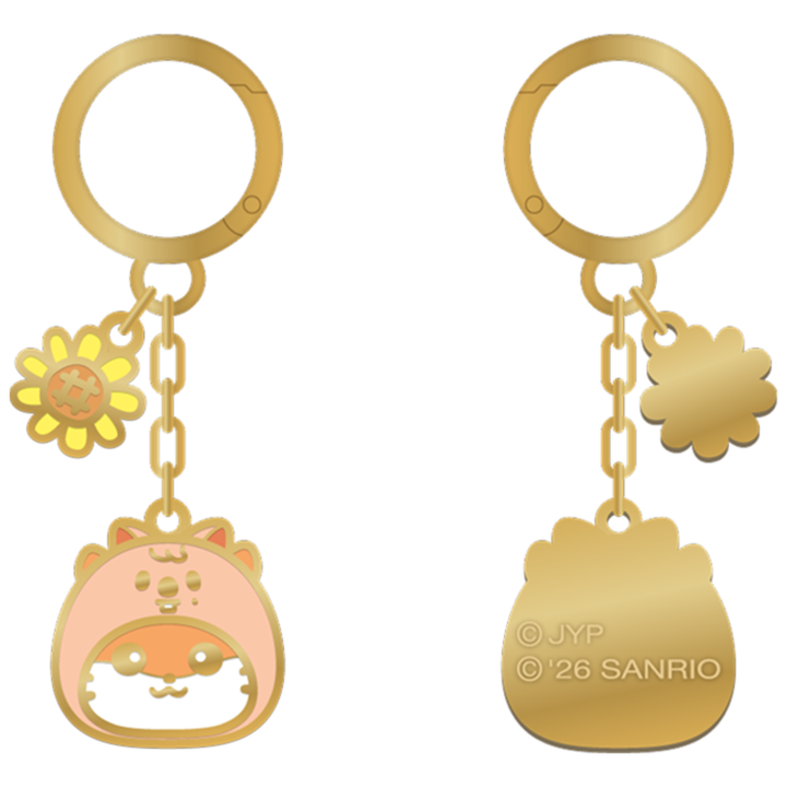 Stray Kids SKZOO x Sanrio Metal Keyring Corocorokuririn official front and back product views