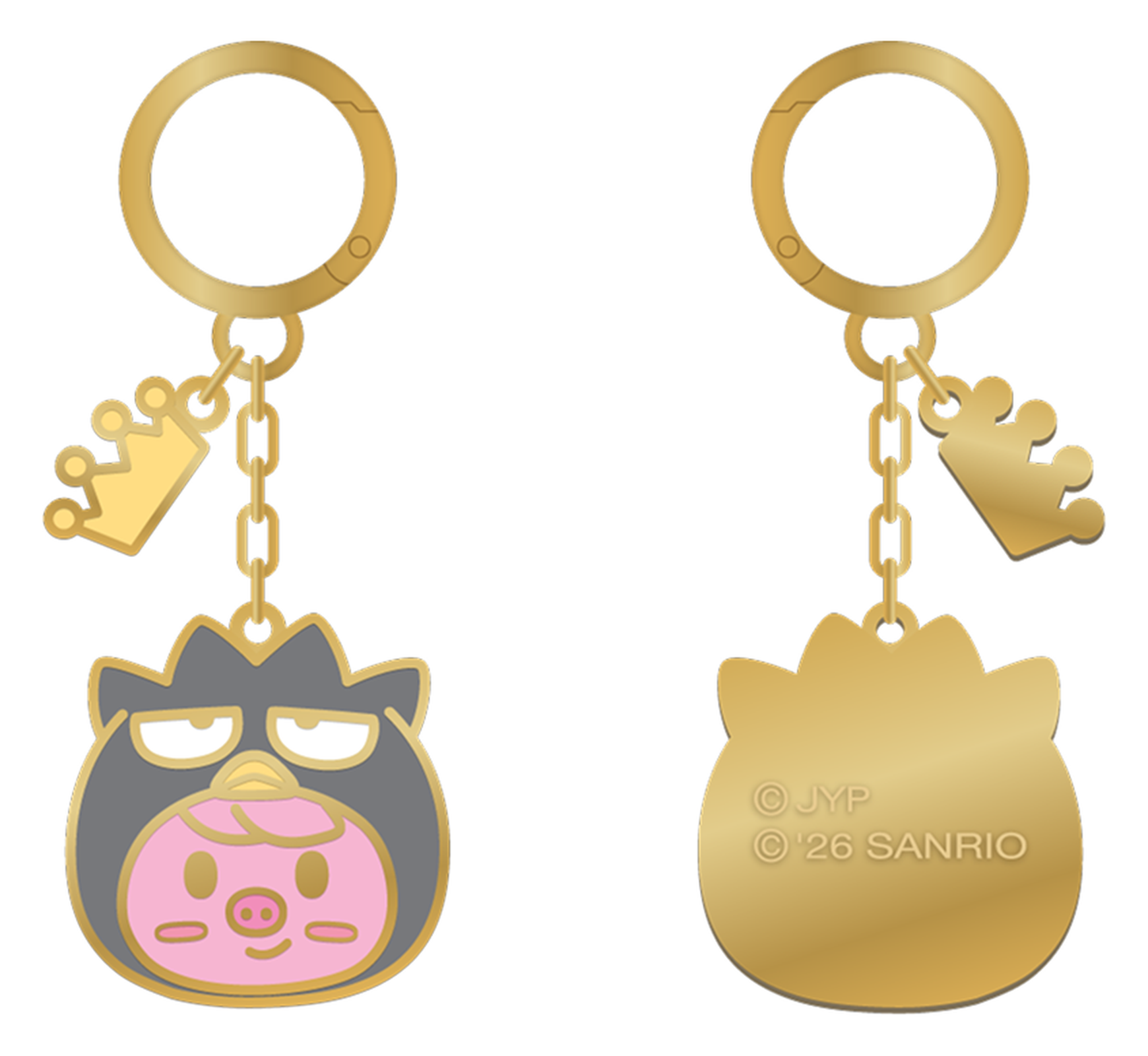 Stray Kids SKZOO x Sanrio Metal Keyring Dwaekki official front and back product views