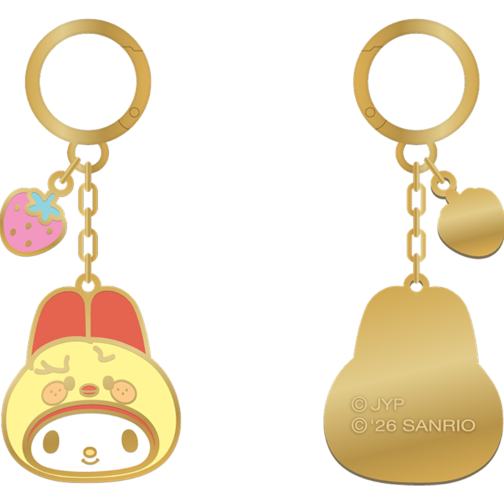 Stray Kids SKZOO x Sanrio Metal Keyring My Melody official front and back product views