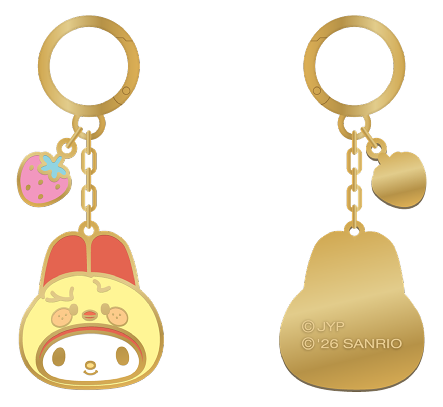 Stray Kids SKZOO x Sanrio Metal Keyring My Melody official front and back product views