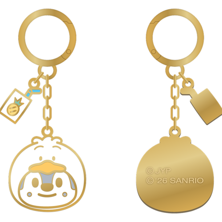 Stray Kids SKZOO x Sanrio Metal Keyring Wolf Chan official front and back product views