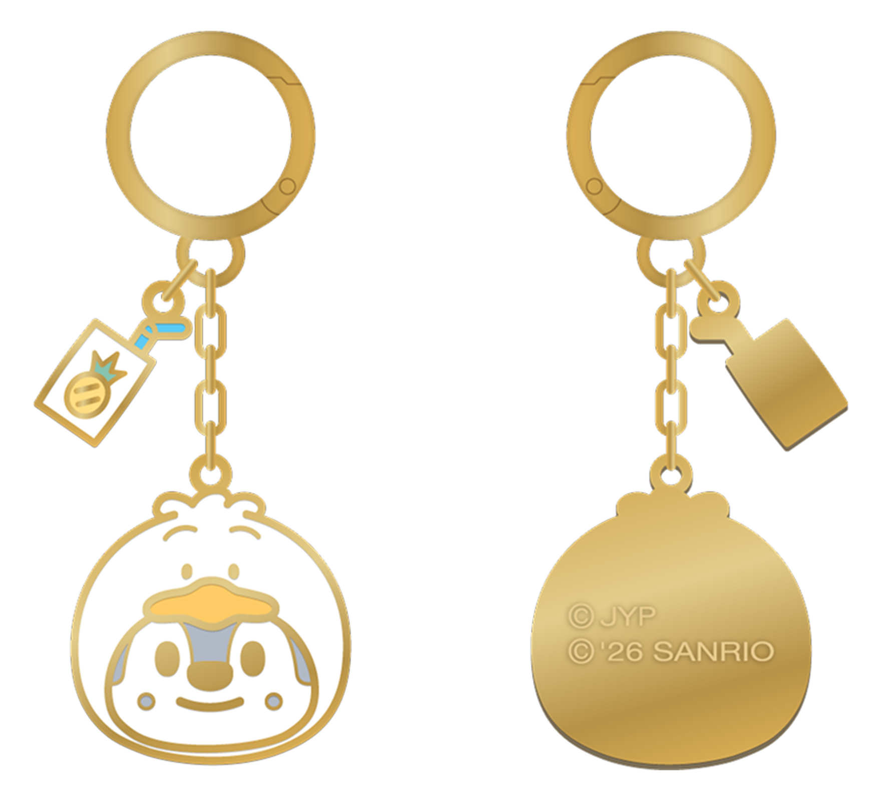 Stray Kids SKZOO x Sanrio Metal Keyring Wolf Chan official front and back product views