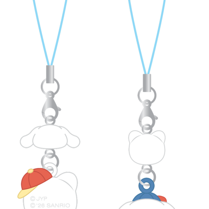 Stray Kids SKZOO x Sanrio Mini Figure Couple Keyring Cinnamoroll and Jiniret official back product view