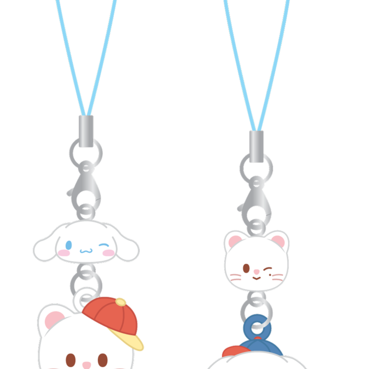 Stray Kids SKZOO x Sanrio Mini Figure Couple Keyring Cinnamoroll and Jiniret official front product view