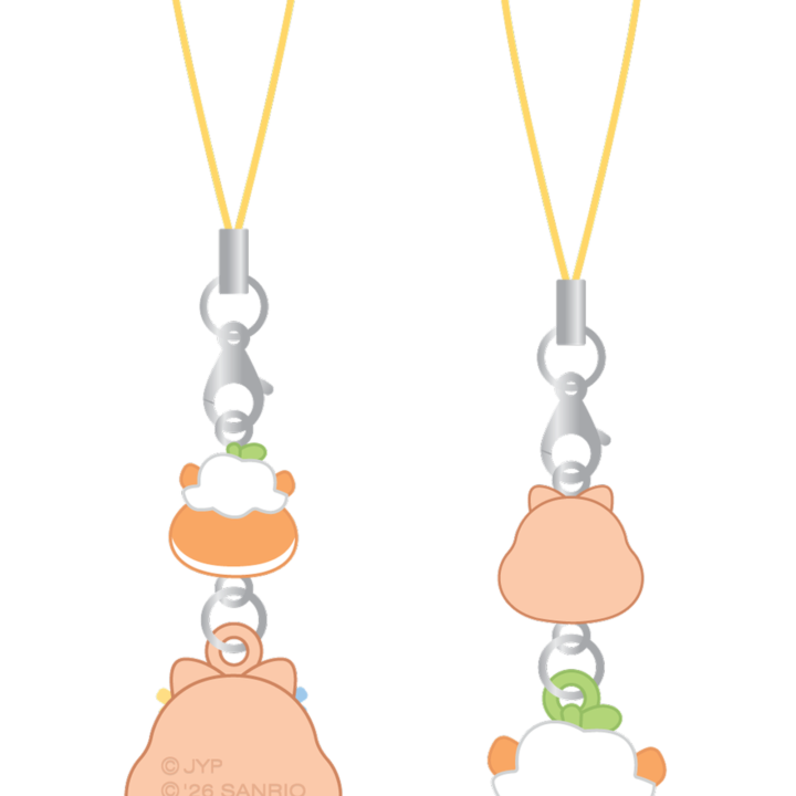 Stray Kids SKZOO x Sanrio Mini Figure Couple Keyring Corocorokuririn and Han Quokka official back product view