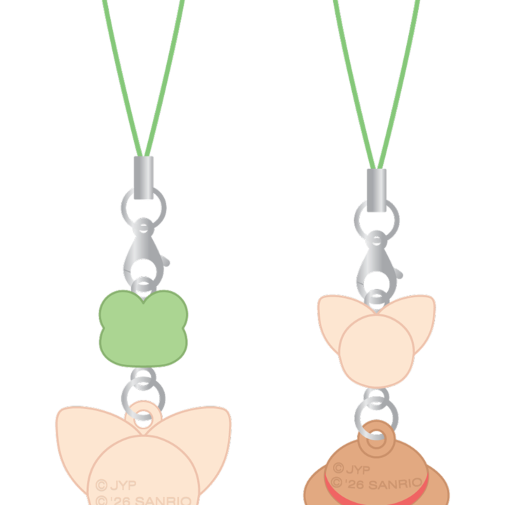 Stray Kids SKZOO x Sanrio Mini Figure Couple Keyring Kerokerokeroppi and FoxI.Ny official back product view