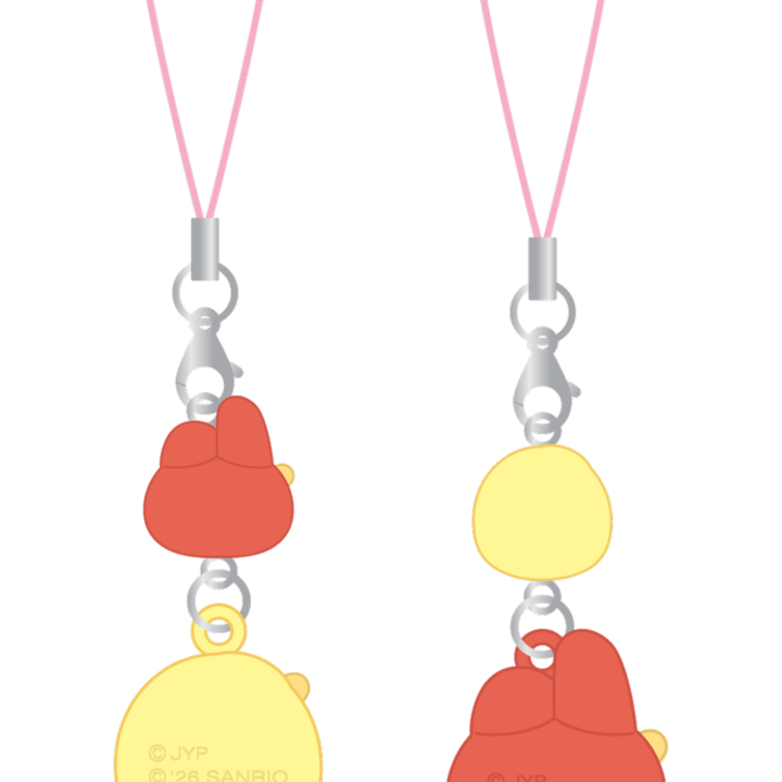 Stray Kids SKZOO x Sanrio Mini Figure Couple Keyring My Melody and BbokAri official back product view