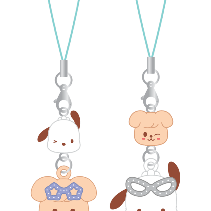 Stray Kids SKZOO x Sanrio Mini Figure Couple Keyring Pochacco and PuppyM official front product view
