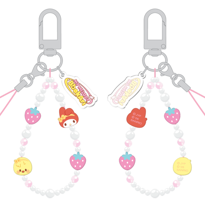 Stray Kids SKZOO x Sanrio Phone Beads Strap My Melody and BbokAri official front and back product views