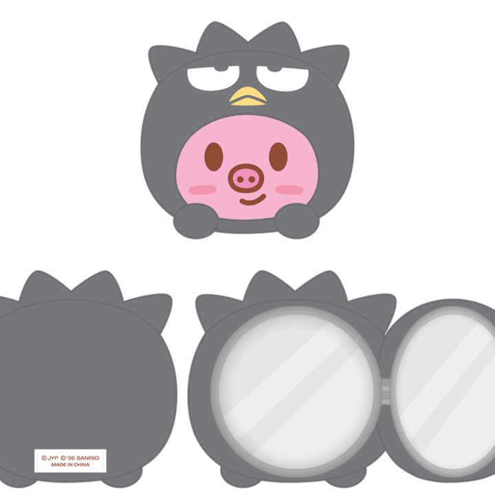Stray Kids SKZOO x Sanrio Plush Mirror Bad Badtz-Maru and Dwaekki official product and mirror views