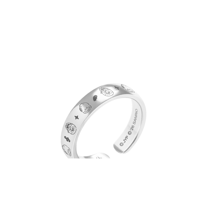 Stray Kids SKZOO x Sanrio Ring Ahiru no Pekkle and Wolf Chan official product view