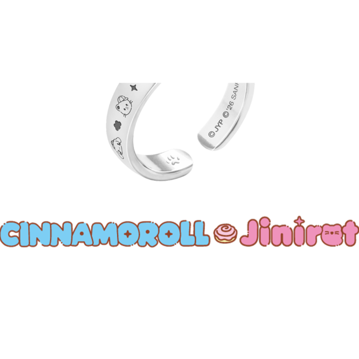 Stray Kids SKZOO x Sanrio Ring Cinnamoroll and Jiniret official product view
