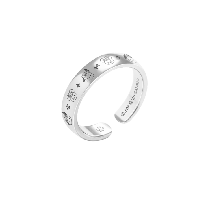Stray Kids SKZOO x Sanrio Ring Pochacco and PuppyM official product view