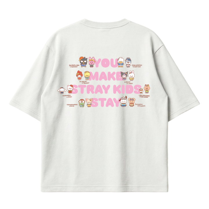 Stray Kids SKZOO x Sanrio T-Shirt back view official product view