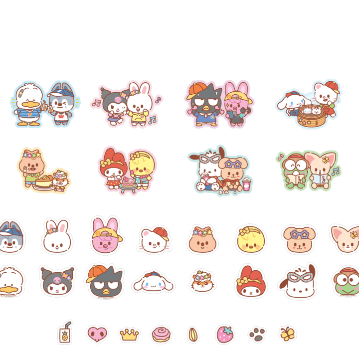 Stray Kids SKZOO x Sanrio Tin Case Sticky Note Set sticker set detail