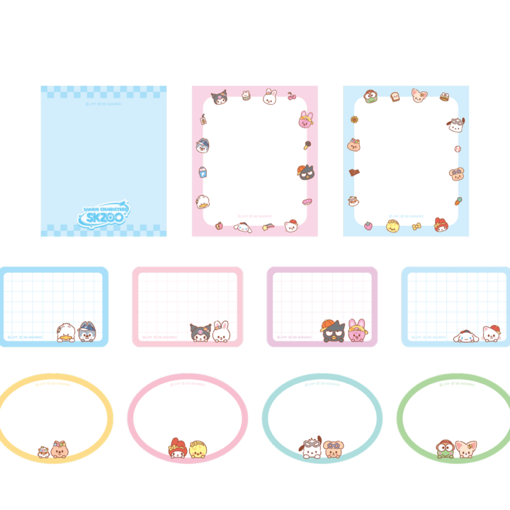Stray Kids SKZOO x Sanrio Tin Case Sticky Note Set sticky notes detail