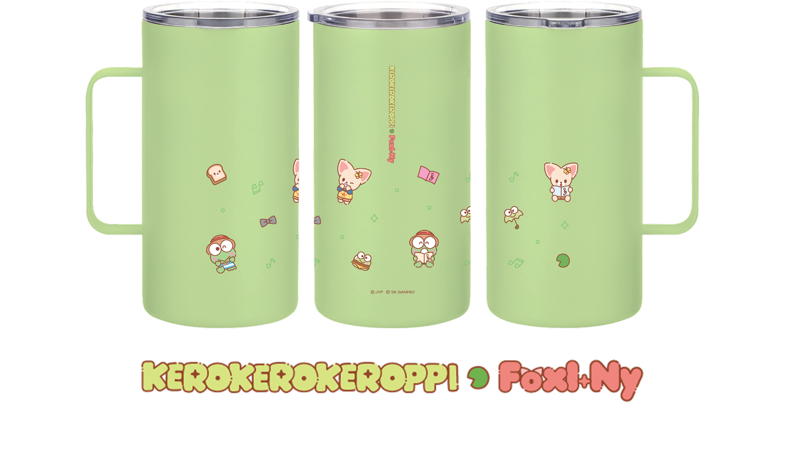 Stray Kids SKZOO x Sanrio Tumbler official Kerokerokeroppi and FoxI.Ny product view