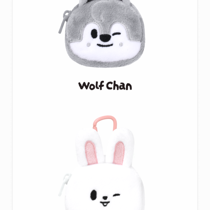 Stray Kids RUN IT Seoul SKZOO Mini Backpack Keyring โ Wolf Chan and Leebit