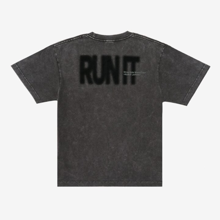 Back view of the Stray Kids RUN IT JAPAN official photo T-shirt