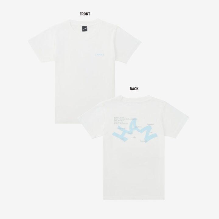 HAN T-shirt front and back from Stray Kids RUN IT JAPAN official merchandise