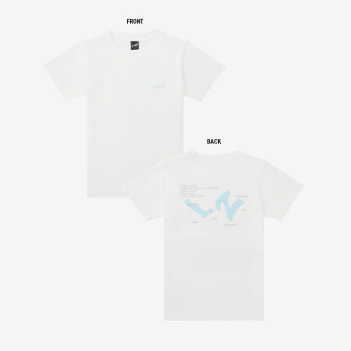 I.N T-shirt front and back from Stray Kids RUN IT JAPAN official merchandise