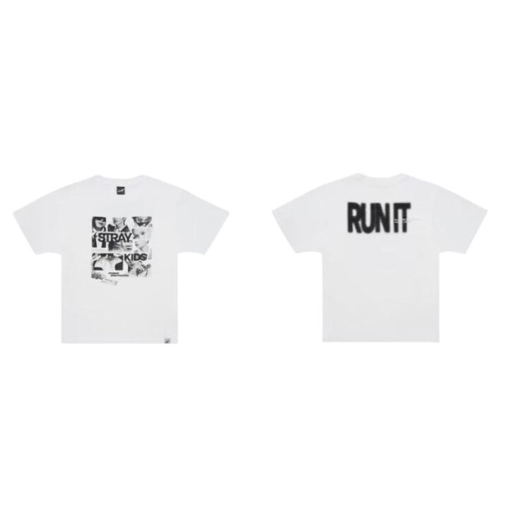 [PREORDER] Photo T-Shirt WHITE - Stray Kids World Tour Run It Japan Merch