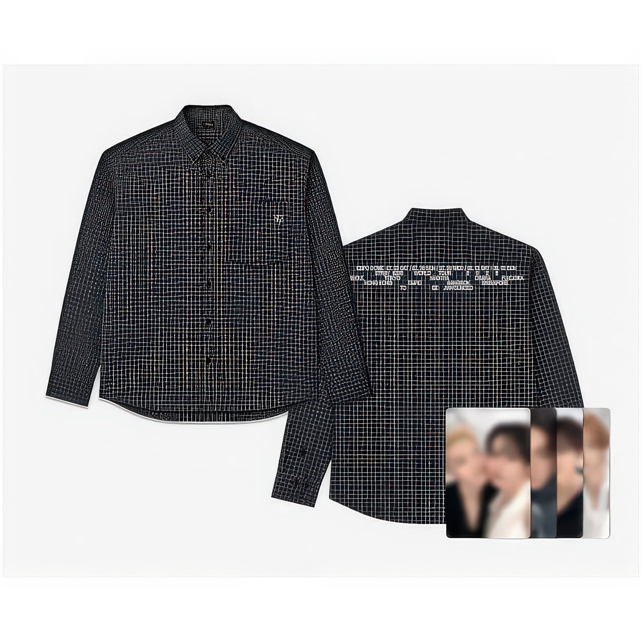 [PREORDER] Check Shirt and Photocard Set - Stray Kids World Tour Run It Seoul Merch