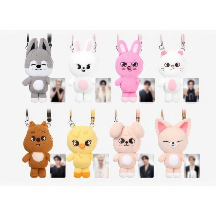 [PREORDER] SKZOO Plush Cross Bag and Photocard Set - Stray Kids World Tour Run It Seoul Merch