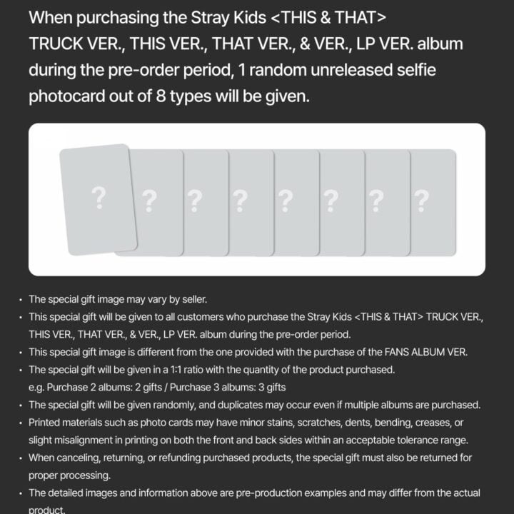 Stray Kids THIS & THAT THIS or THAT Ver. pre-order benefit