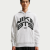 BTS x Nike white hoodie official front graphic model view