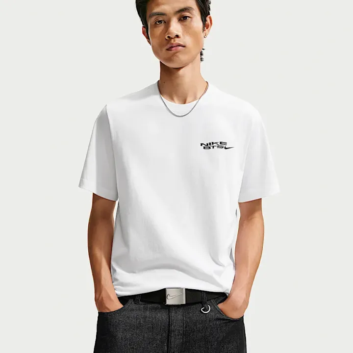 BTS x Nike white T-shirt official front model view